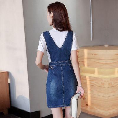 ĐẦM YẾM JEAN CỔ V DÂY KÉO TRƯỚC NGỰC - Y13